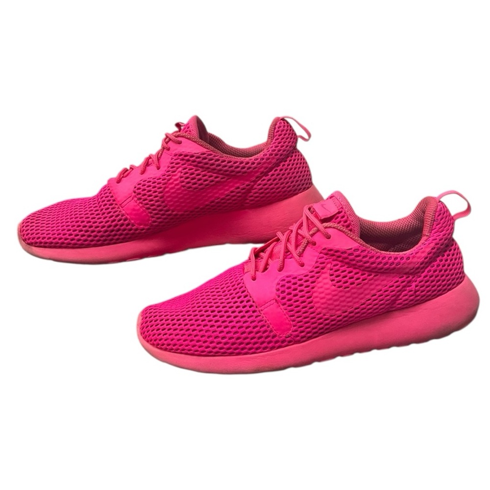 NIKE ROSHE RUN HYPERFUSE BREATHE PINK BLAST TRAINERS SIZE 8‎